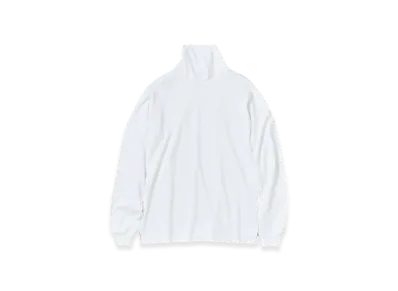 AURALEE Luster Plaiting Hi Neck L/S T-Shirt "White"