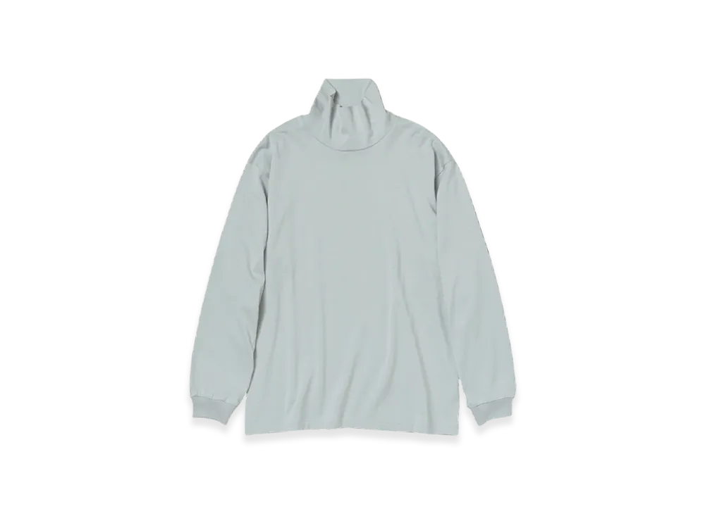 AURALEE Luster Plaiting Hi Neck L/S T-Shirt "Light Blue"