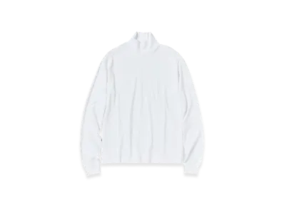 AURALEE Seamless Hi Neck L/S T-Shirt "White"