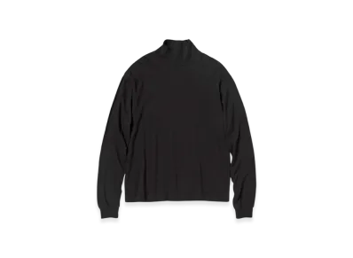 AURALEE Seamless Hi Neck L/S T-Shirt "Black"