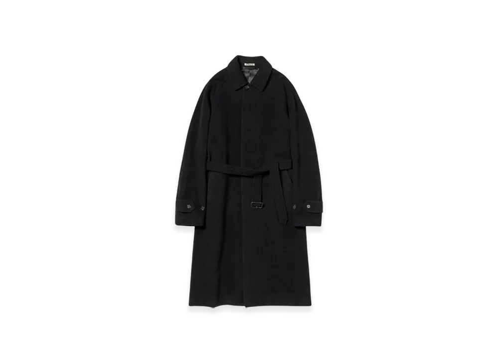 AURALEE Cashmere Wool Mosser Soutien Collar Coat "Black"