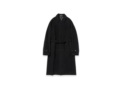 AURALEE Cashmere Wool Mosser Soutien Collar Coat "Black"