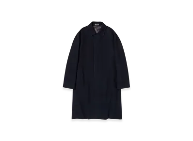 AURALEE Cashmere Flannel Coat "Dark Navy"