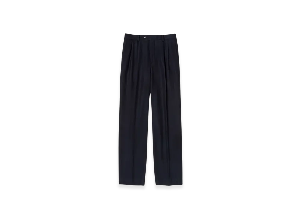 AURALEE Cashmere Flannel Slacks "Dark Navy"