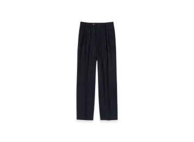 AURALEE Cashmere Flannel Slacks "Dark Navy"
