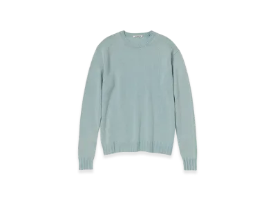 AURALEE Washed French Merino Knit P/O "Light Blue"