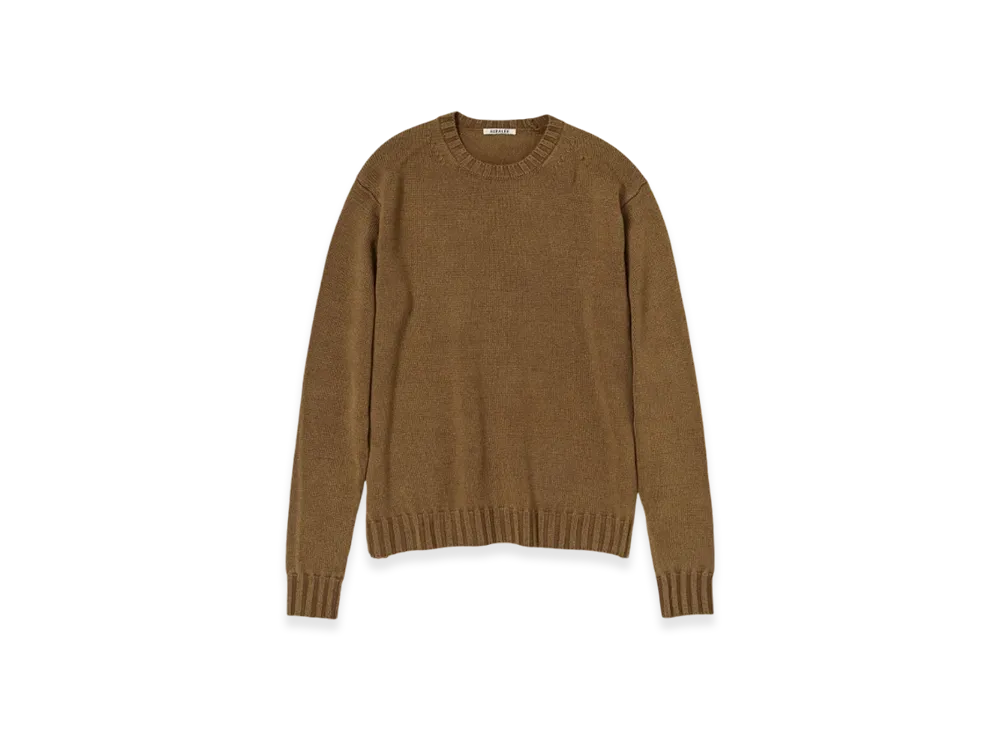 AURALEE Washed French Merino Knit P/O "Brown"