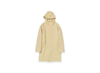 AURALEE Brushed Alpaca Wool Melton Hooded Coat "Light Beige"