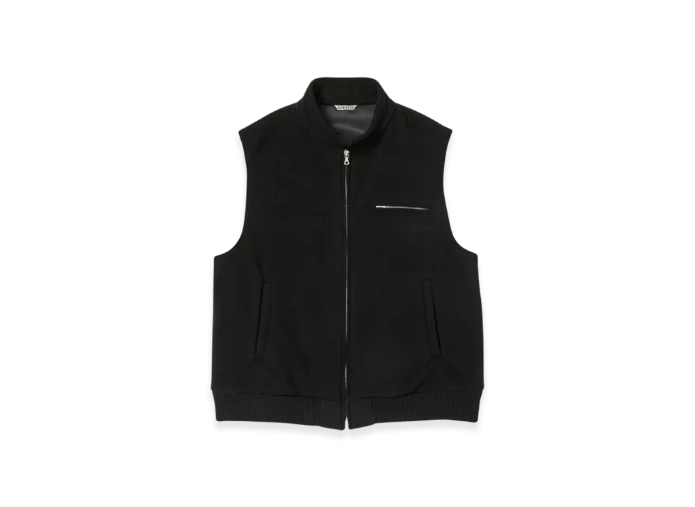 AURALEE Cashmere Wool Mosser Vest "Black"