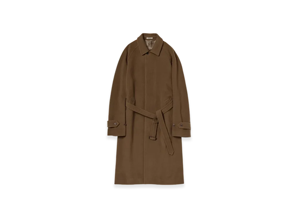 AURALEE Cashmere Wool Mosser Soutien Collar Coat "Brown"