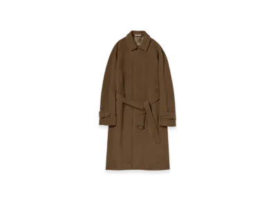 AURALEE Cashmere Wool Mosser Soutien Collar Coat "Brown"