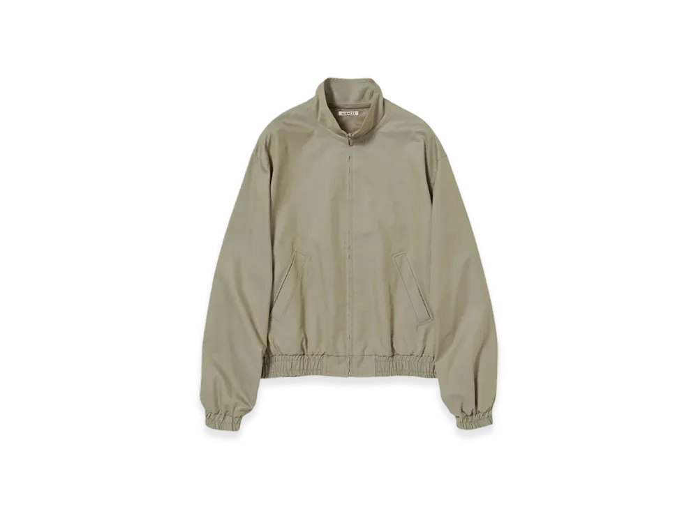 AURALEE Washed Finx Silk Chambray Blouson "Gray Chambray"