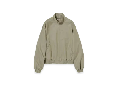 AURALEE Washed Finx Silk Chambray Blouson "Gray Chambray"