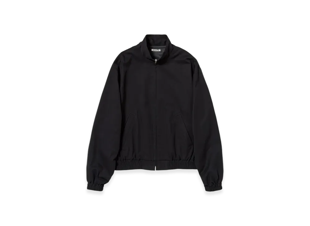 AURALEE Washed Finx Silk Chambray Blouson "Black Chambray"