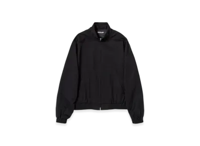 AURALEE Washed Finx Silk Chambray Blouson "Black Chambray"