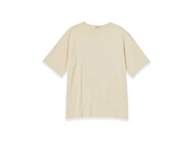 AURALEE Luster Plaiting Narrow Boat Neck T-Shirt "Ivory"