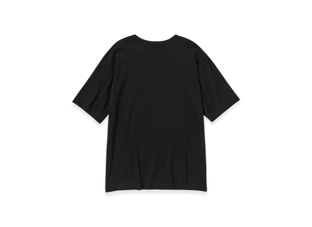 AURALEE Luster Plaiting Narrow Boat Neck T-Shirt "Black"