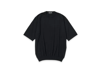 AURALEE Cashmere Hard Twist Knit T-Shirt "Black"
