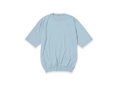 AURALEE Cashmere Hard Twist Knit T-Shirt "Light Blue"