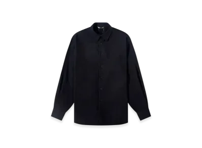 AURALEE Airy Wool Viyella Shirt "Dark Navy"