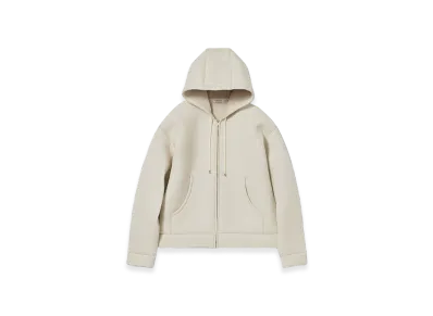 AURALEE Sponge Tropical Wool Zip Hoodie "Ivory"