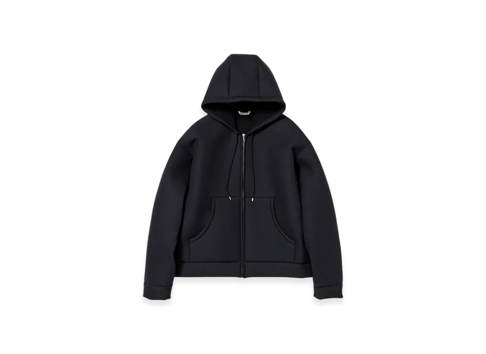 AURALEE Sponge Tropical Wool Zip Hoodie "Dark Navy"
