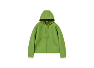 AURALEE Sponge Tropical Wool Zip Hoodie "Green"