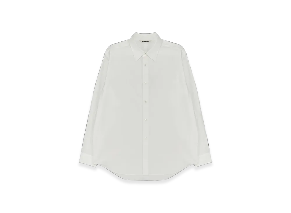 AURALEE Washed Finx Twill Shirts "White"