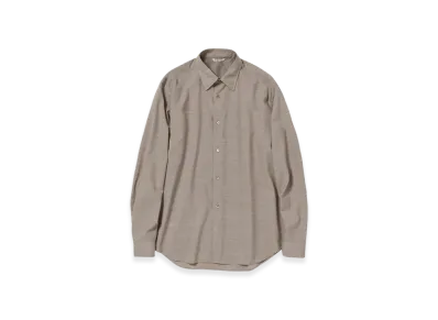 AURALEE Super Fine Tropical Wool Shirt Top "Gray Beige"