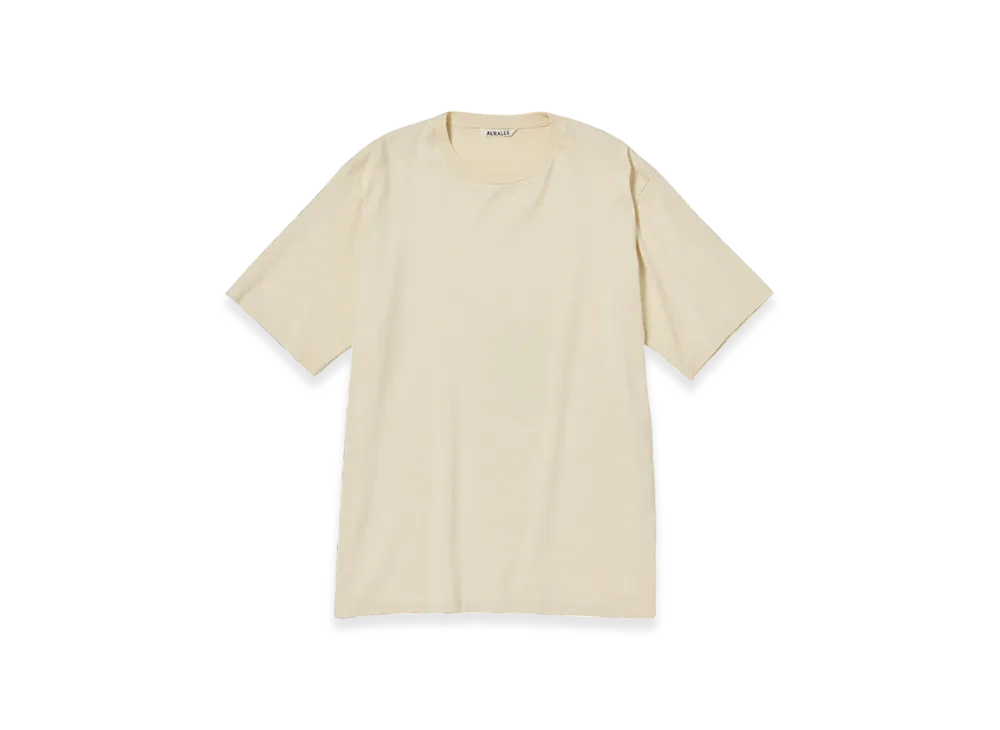 AURALEE Luster Plaiting T-Shirt "Ivory"