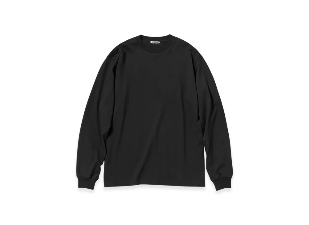 AURALEE Luster Plaiting L/S T-Shirt "Black"