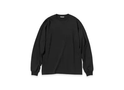 AURALEE Luster Plaiting L/S T-Shirt "Black"