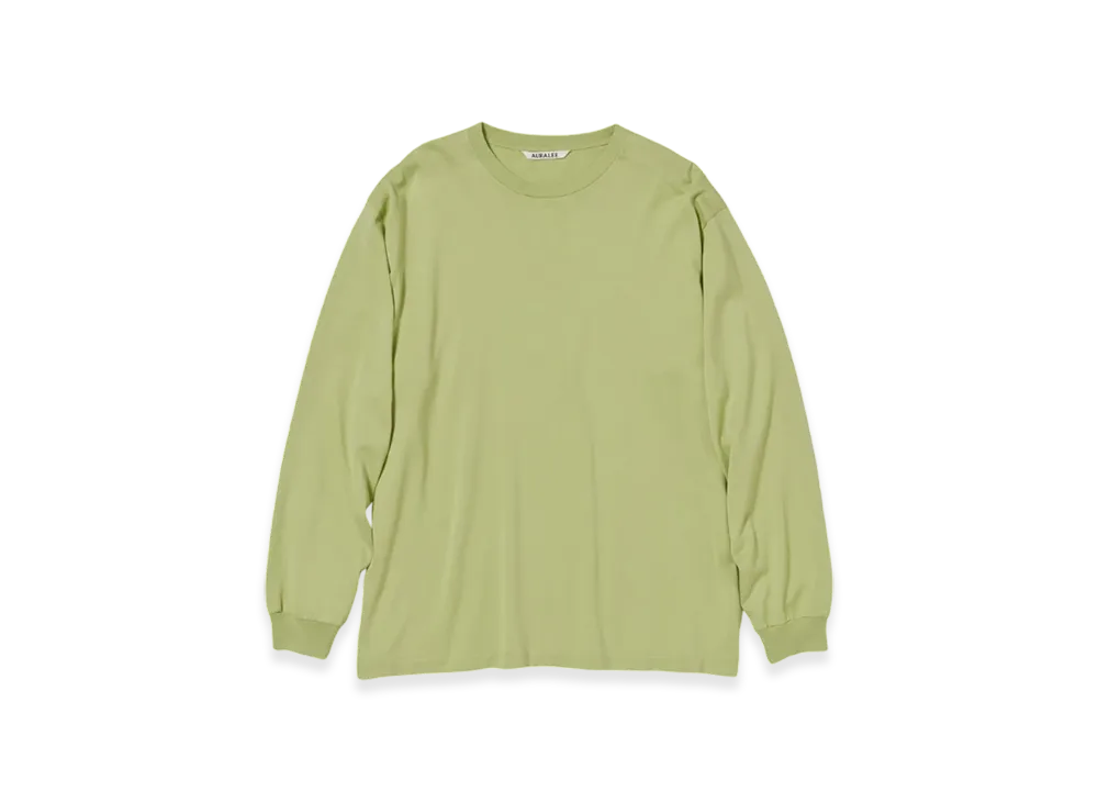 AURALEE Luster Plaiting L/S T-Shirt "Light Green"