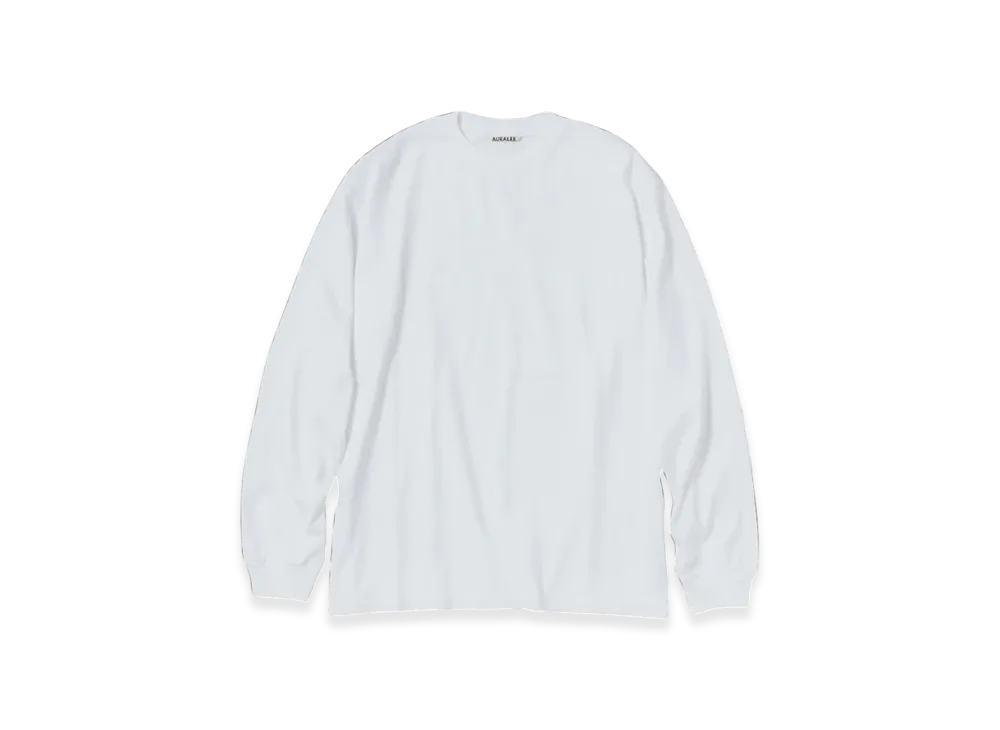 AURALEE Luster Plaiting L/S T-Shirt "White"