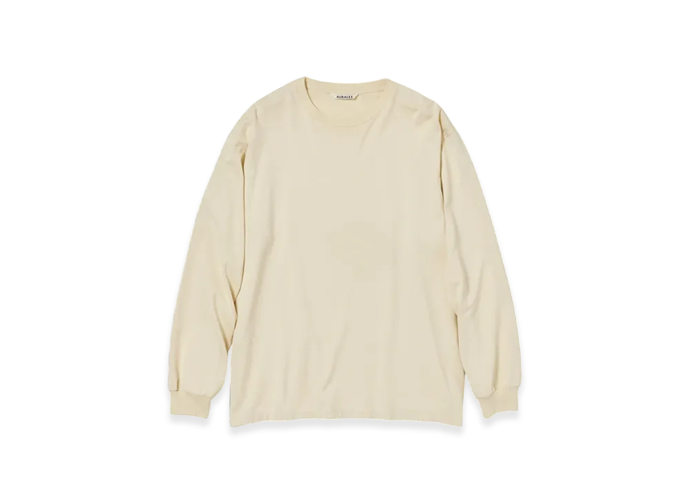 AURALEE Luster Plaiting L/S T-Shirt "Ivory"