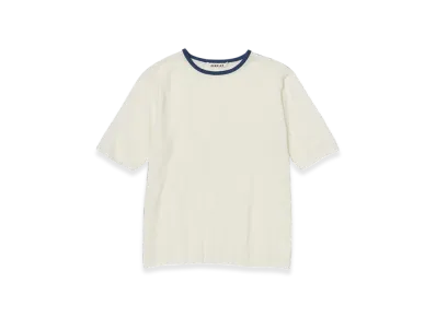 AURALEE Hard Twist High Gauge Wool Silk Knit T-Shirt "Ivory"