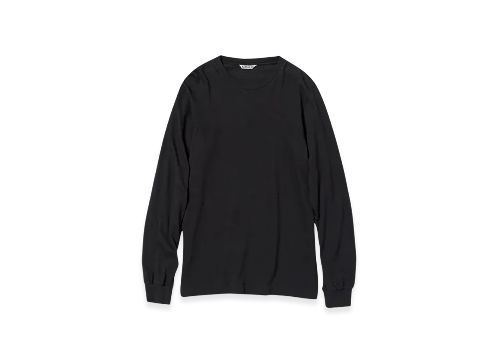 AURALEE Seamless L/S T-Shirt "Black"