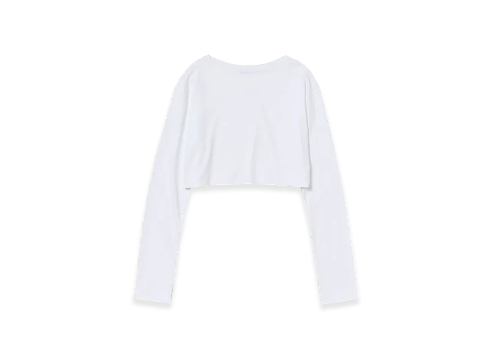 AURALEE Organic Cotton High Gauge Jersey Boat Neck L/S T-Shirt "White"