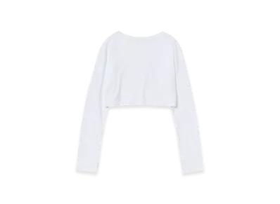 AURALEE Organic Cotton High Gauge Jersey Boat Neck L/S T-Shirt "White"