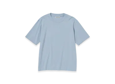 AURALEE Organic Cotton High Gauge Jersey T-Shirt "Blue Gray"