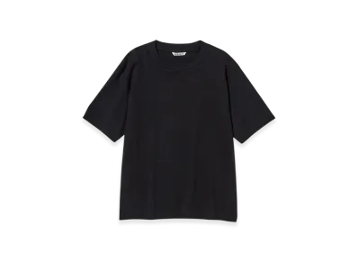 AURALEE Organic Cotton High Gauge Jersey T-Shirt "Black"