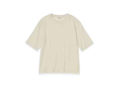 AURALEE Extra Fine Wool Jersey T-Shirt "Ivory"