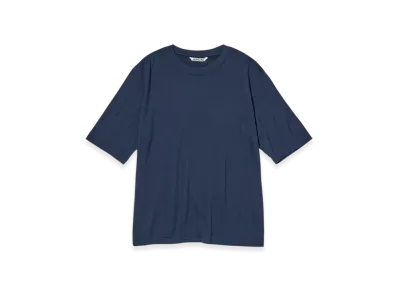 AURALEE Extra Fine Wool Jersey T-Shirt "Navy"