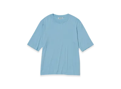 AURALEE Extra Fine Wool Jersey T-Shirt "Light Blue"
