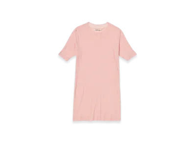 AURALEE Super High Gauge Sheer Rib T-Shirt "Light Pink"