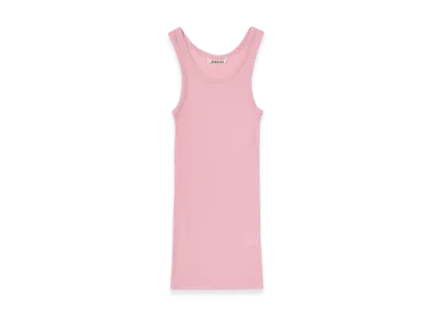 AURALEE Wool Silk Soft Rib Tank "Pink"