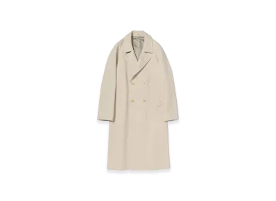 AURALEE Twisted Double Cloth Coat "Cream Beige"