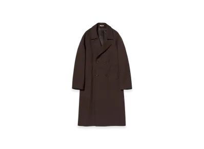 AURALEE Twisted Double Cloth Coat "Dark Brown"