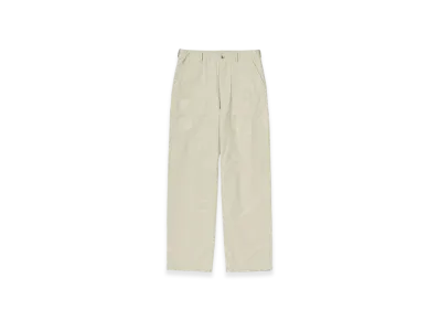 AURALEE Washed Baggy Satin Bleached Baker Pants "Ivory"
