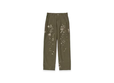 AURALEE Washed Baggy Satin Bleached Baker Pants "Khaki Brown"